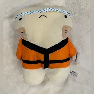 Samurai Shark Naruto Like Stuffed Soft Animal Orange Big New Kawaii Plush